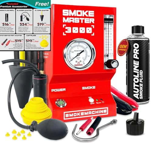 *2025 Neues Modell* Automotive High Volume Smoke Machine with Best Ranked Smoke Fluid - EVAP Leak Detector with Built-in Air Compressor - Model 3000 - EVAP Vacuum Exhaust Smoke Detector Tools Kit *2025 Neues Modell* Automotive High Volume Smoke Machine with Best Ranked Smoke Fluid - EVAP Leak Detector with Built-in Air Compressor - Model 3000 - EVAP Vacuum Exhaust Smoke Detector Tools Kit von AutoLine Pro