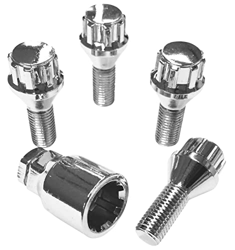 Felgenschloss M12x1,5x23mm Kegelbund 60° 4x silberne Felgenschlösser 4er-Set Felgensicherung Felgen-Diebstahlsicherungen Felgen-Diebstahlschutz Radsicherungen Radschlösser Radschrauben Radbolzen von AutoPremiumTeile