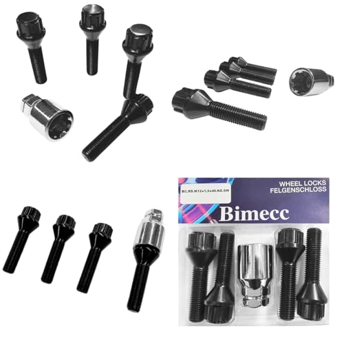 Felgenschloss M12x1,5x40mm Kegelbund 60° 4x schwarze Felgenschlösser 4er-Set Felgensicherungen Felgen-Diebstahlsicherungen Felgen-Diebstahlschutz Radsicherungen Radschlösser Radschrauben Radbolzen von AutoPremiumTeile