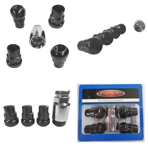 Felgenschloss M12x1,5 Kugelbund kompatibel mit Honda 4x schwarze Felgenschlösser Felgensicherungen Radsicherungen Felgen-Diebstahlschutz Felgen-Diebstahlsicherungen 4er-Set Radschlösser Radmuttern von AutoPremiumTeile