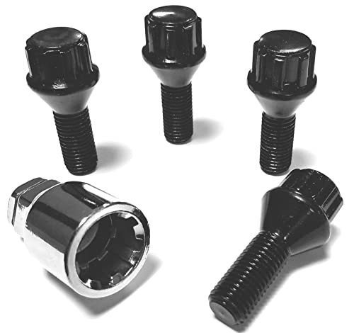 Felgenschloss M12x1,5x23mm Kegelbund 60° 4x schwarze Felgenschlösser 4er-Set Felgensicherung Felgen-Diebstahlsicherungen Felgen-Diebstahlschutz Radsicherungen Radschlösser Radschrauben Radbolzen von AutoPremiumTeile
