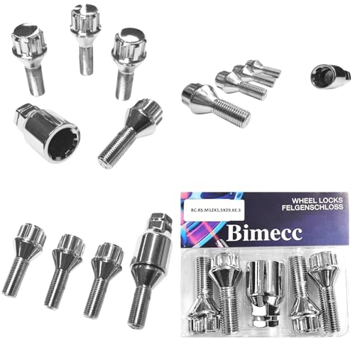 Felgenschloss M12x1,5x29mm Kegelbund 60° kompatibel mit Alpina Bentley BMW Lotus Mini Saab 4x silberne Felgenschlösser Felgensicherungen Radsicherungen Felgen-Diebstahlschutz Radschrauben Radbolzen von AutoPremiumTeile
