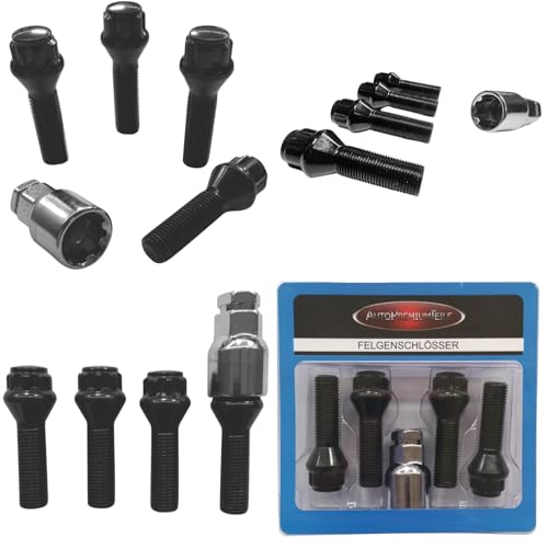 Felgenschloss M14x1,25x37mm Kegelbund 60° 4x schwarze Felgenschlösser 4er-Set Radsicherungen Felgensicherungen Felgen-Diebstahlschutz Felgen-Diebstahlsicherungen Radschlösser Radschrauben Radbolzen von AutoPremiumTeile