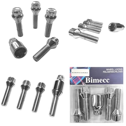 Felgenschloss M14x1,5x45mm Kegelbund 60° 4x silberne Felgenschlösser 4er-Set Felgensicherungen Felgen-Diebstahlsicherungen Felgen-Diebstahlschutz Radsicherungen Radschlösser Radschrauben Radbolzen von AutoPremiumTeile