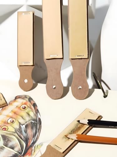 AutoPrevails 4 Stück Papierwischer zum Zeichnen Papierwischer Zeichnen Papierwischer Set für Feinschleifen Schärfpads Sandpapier Bleistiftspitzer Malerei Schleifpapier für Erwachsene (16CM) von AutoPrevails