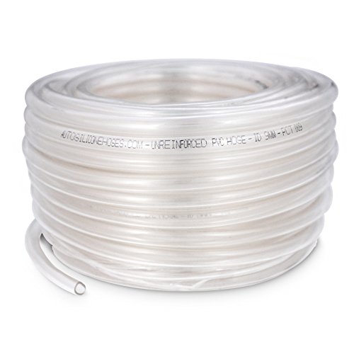 PVC-Schlauch, 3 mm Innendurchmesser, 30 m Länge, transparenter Kunststoffschlauch PVC-Schlauch, 3 mm Innendurchmesser, 30 m Länge, transparenter Kunststoffschlauch von AutoSiliconeHoses.com