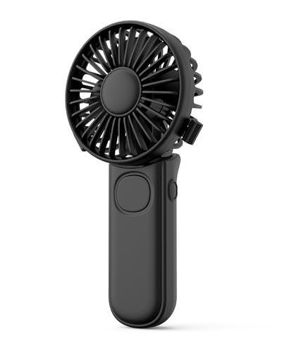 AutoYet 3-in-1-Handventilator, Tragbarer Mini Handventilator:2400mAh USB Wiederaufladbarer Portable Fan mit LED-Anzeige, 180 ° faltbarer Schreibtischventilator, für Heimreise Schlafzimmer im Freien von AutoYet