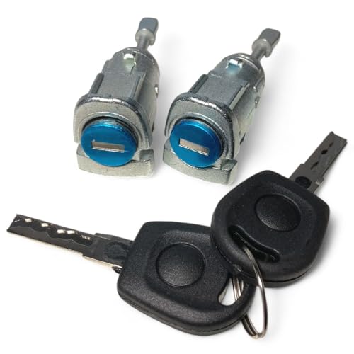 Zylinderzylinder für Vordertür, links und rechts, mit Schlüssel, kompatibel mit VW Bora Fox Golf 4 Jetta Multivan Polo Transporter Octavia Fabia Arosa 1U0837168 von Autocraft