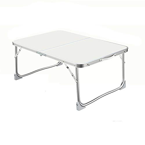 60 x 40 cm Laptop-Schreibtisch, Bett-Tablett mit Griff, Frühstückstablett mit klappbaren Beinen, tragbarer Schreibtisch, Notebook-Ständer, Tablet-Rillen, Lesen für Couch, Sofa, Boden – Weiß von Autofather