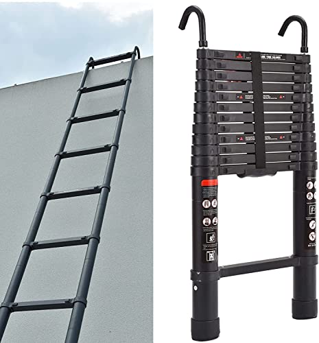 Verlängerungsleiter 3,8 m Aluminium Teleskop Stehleiter mit abnehmbarem Haken für Mehrzweck Loft Dachboden 12,5 Ft ausziehbare Leiter 330 lbs/150 kg Heavy Duty EN131 Standard Verlängerungsleiter 3,8 m Aluminium Teleskop Stehleiter mit abnehmbarem Haken für Mehrzweck Loft Dachboden 12,5 Ft ausziehbare Leiter 330 lbs/150 kg Heavy Duty EN131 Standard von Autofather