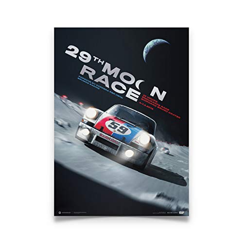 Automobilist | Porsche 911 Carrera RSR – 29th Moon Race – 2078 | Sammleredition | Standard-Poster Größe 48,9 x 68,1 cm von Automobilist