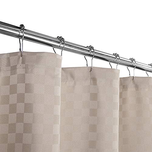 Auton Duschvorhang 180 x 213 cm, wasserdicht, waschbar, Badvorhang, Polyester, Badvorhänge für Badezimmer, Taupe von Auton