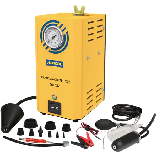 Autool SDT202 Auto-Kraftstoff-Rauchleck-Detektor 12V, Automotive EVAP-System Rauch-Maschinen-Leckagetester Diagnosewerkzeug mit eingebauter Luftpumpe für Fahrzeug SUV LKW Motorrad Boot von AUTOOL
