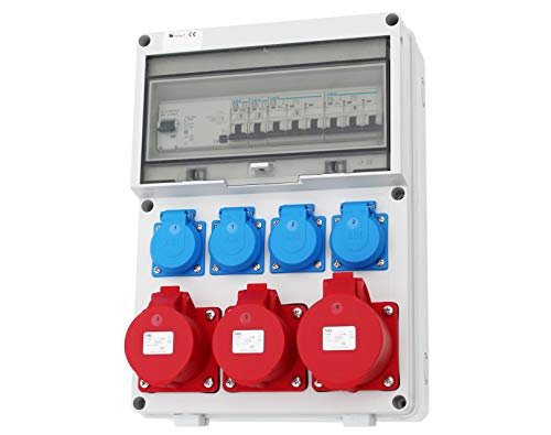 Wandverteiler FI 2x 16A + 1x 32A + 4x 230V Stromverteiler Baustromverteiler Verteiler Feuchtraumverteiler AWVT1-3V2 Wandverteiler FI 2x 16A + 1x 32A + 4x 230V Stromverteiler Baustromverteiler Verteiler Feuchtraumverteiler AWVT1-3V2 von kabel-licht