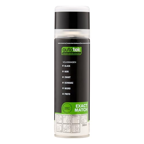 AutoTek Professional Exact Match Car Spray Paint, Volkswagen Black Aerosol Spray, 300 ml von Autotek
