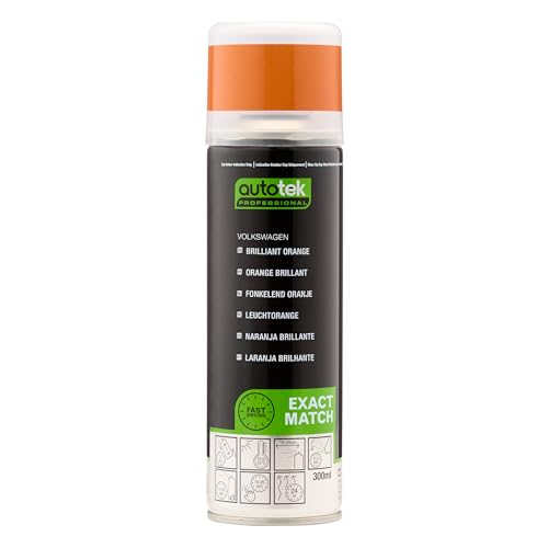 Autotek Professional Exact Match Car Spray Paint, Volkswagen Brilliant Orange Aerosol Spray, 300 ml Autotek Professional Exact Match Car Spray Paint, Volkswagen Brilliant Orange Aerosol Spray, 300 ml von Autotek