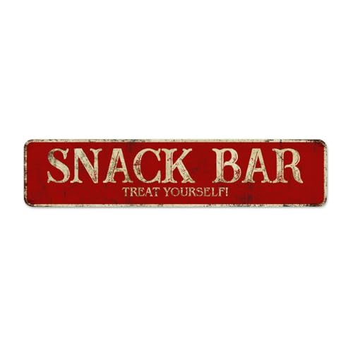 Snack Bar 10,2 x 45,7 cm Metallschilder Bauernhaus Büro Outdoor Haustür Wanddekoration Blechschilder Kinoliebhaber Geschenk Garage Schilder für Veranda Snack Bar 10,2 x 45,7 cm Metallschilder Bauernhaus Büro Outdoor Haustür Wanddekoration Blechschilder Kinoliebhaber Geschenk Garage Schilder für Veranda von Autravelco