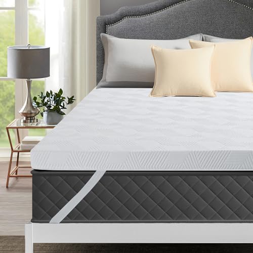 Autsel Matratze 140x190cm Topper Memory Foam Matratzen Topper 7,5cm Höhe Matratzentopper rutschfeste Unterseite für Matratzen und Boxspringbett Weiß von Autsel