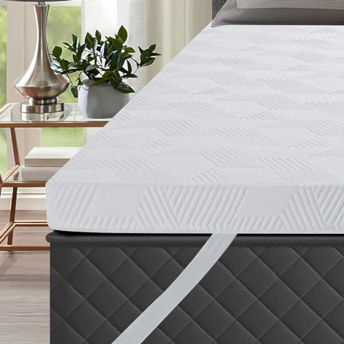 Autsel Matratze 160x200cm Topper Memory Foam Matratzen Topper 7,5cm Höhe Matratzentopper rutschfeste Unterseite für Matratzen und Boxspringbett Weiß von Autsel