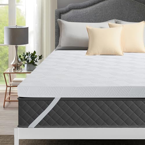 Autsel Matratze 180x200cm Topper Memory Foam Matratzen Topper 7,5cm Höhe Matratzentopper rutschfeste Unterseite für Matratzen und Boxspringbett Weiß von Autsel