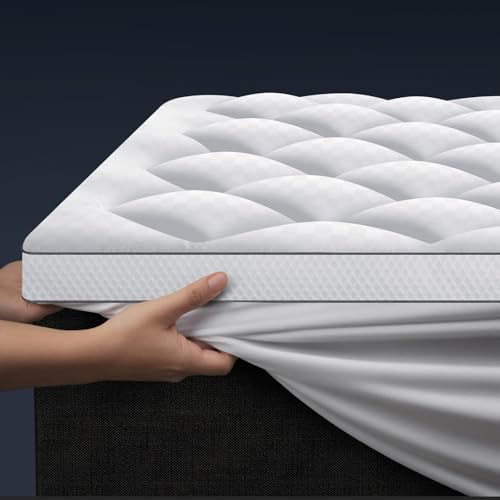 Autsel Matratzentopper mit Memory Foam Partikel 180x200cm, 800gsm Ultraweich Matratzen Topper mit 4 Anti-Rutsch-Ecklaschen, Premium Matratzenauflage Hypoallergene, Maschinenwaschbar Microfaser Topper von Autsel
