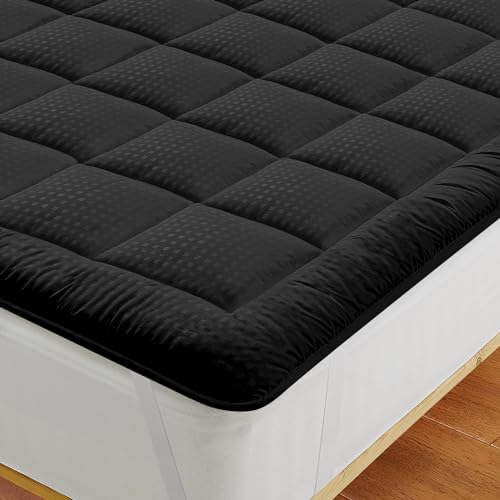 Autsel Mikrofaser Matratzen Topper 140x200cm Matratzenschoner Matratzenauflage für Matratze Boxspring bis 20-30 cm Matratzenschutzbezüge Allergiker geeignet Dunkelgrau von Autsel