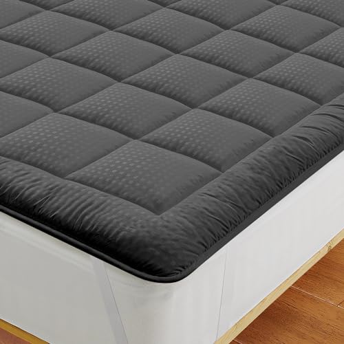 Autsel Mikrofaser Matratzen Topper 140x200cm Matratzenschoner Matratzenauflage für Matratze Boxspring bis 20-30 cm Matratzenschutzbezüge Allergiker geeignet Hellgrau von Autsel