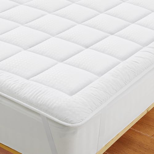 Autsel Mikrofaser Matratzen Topper 140x200cm Matratzenschoner Matratzenauflage für Matratze Boxspring bis 20-30 cm Matratzenschutzbezüge Allergiker geeignet Weiß von Autsel