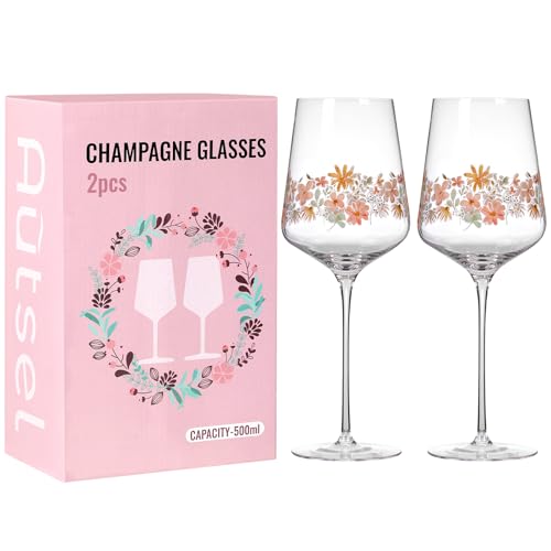 Autsel Weingläser Set 2er • Aperol Gläser (500 ml) • Kratzfeste Weingläser • Weinglas Personalisiert • Zeitlose Gläser für Weißwein • Schöne Geschenke von Autsel