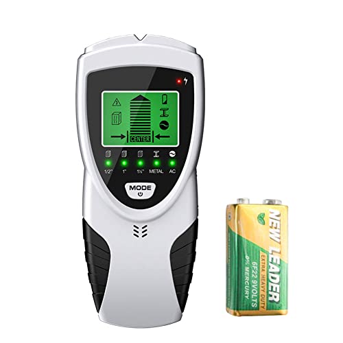 Auveach 5 in 1 Digitaler Metalldetektor für die Wand, Stud Finder Scanner mit LCD-Display für Holz, AC Draht und Metall von Auveach