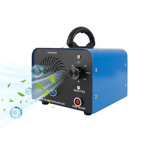 Auveach Ozongenerator 32,000 mg/h Industrielle Haushalts Luftfilter Ozonisator mit Timer 2H für Büro Garage Bauernhof (blau) von Auveach