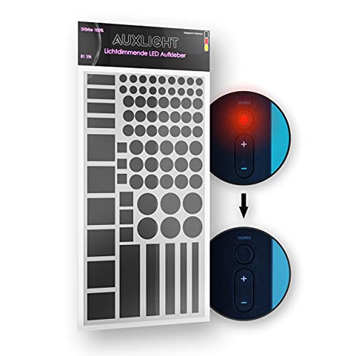 Auxlight LED Abdeckung, Lichtdimmer Folie selbstklebend, Aufkleber Elektronikgeräte, Abdunklungsfolie, Home Office, Beleuchtung, Lichtwecker, abdunkeln, dimmen 100%, Schlafhilfe, besser schlafen 100% Auxlight LED Abdeckung, Lichtdimmer Folie selbstklebend, Aufkleber Elektronikgeräte, Abdunklungsfolie, Home Office, Beleuchtung, Lichtwecker, abdunkeln, dimmen 100%, Schlafhilfe, besser schlafen 100% von Auxlight