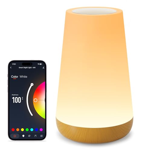Auxmir Smart Nachttischlampe Nachtlicht Touch Dimmbar RGBICWW, WLAN LED Tischlampe DIY 100+ Modi APP Steuerung von Alexa Google Assistant, Stilllicht Kinder mit Timer für Deko Schlafzimmer Wohnzimmer Auxmir Smart Nachttischlampe Nachtlicht Touch Dimmbar RGBICWW, WLAN LED Tischlampe DIY 100+ Modi APP Steuerung von Alexa Google Assistant, Stilllicht Kinder mit Timer für Deko Schlafzimmer Wohnzimmer von Auxmir