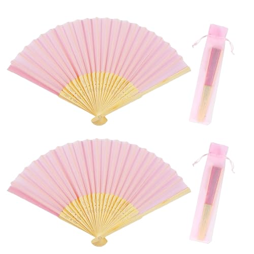 2 Stück Handfächer Rosa,Faltbare Fächer,Klein Handfächer aus Stoff für eine Abkühlung im Sommer,Chinesischer Fächer for Leistung,Sommer Party,tanzende,Hochzeits,Haus Dekorationen 2 Stück Handfächer Rosa,Faltbare Fächer,Klein Handfächer aus Stoff für eine Abkühlung im Sommer,Chinesischer Fächer for Leistung,Sommer Party,tanzende,Hochzeits,Haus Dekorationen von Auzlya