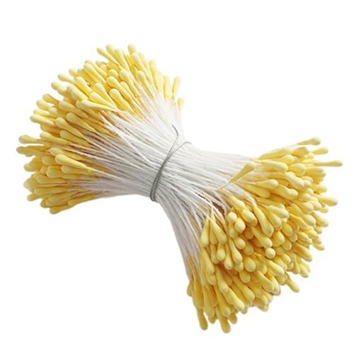 Auzlya 380 Stück Pfeifenreiniger Blumen Staubblatt,Staubblätter für Blumen mit Zwei Perlen Köpfen 3mm,Doppelköpfe Pistil,zum Basteln Blumenstrauß Pfeifenreiniger Blumen Zubehör von Auzlya