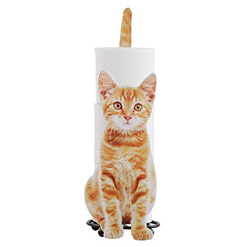 Papierhalter, Toilettenpapierhalter, Katzenform, Geschenk für Katzenliebhaber, Orange von courti