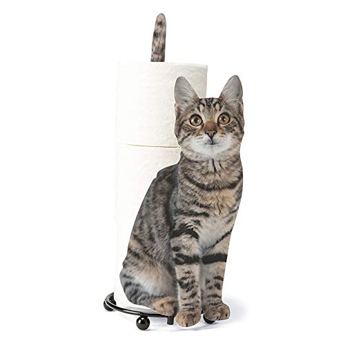 Papierhalter, Toilettenpapierhalter, Simulation Katze Papierhalter Katzenform Badezimmer Toilettenpapier Lagerregal Geschenk für Katzenliebhaber (grau) von courti