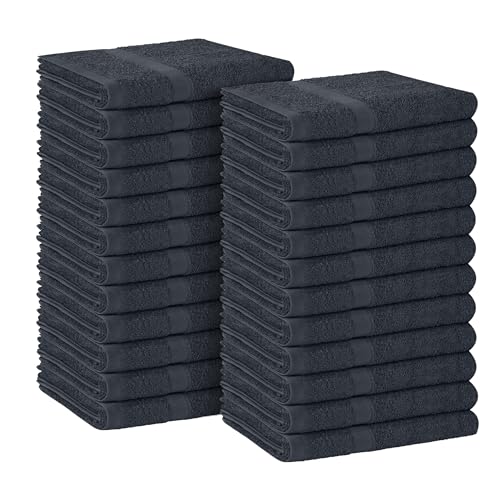 Avalon Handtücher, 100% Baumwolle, 40,6 x 68,9 cm, sehr saugfähig, für Gesicht, Fitnessstudio, Haare und Gesicht, Grau, 24 Stück von Avalon Towels