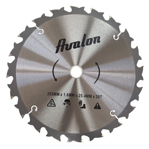 Avalon - 20-Zahn-Anti-Rückschlag-Scheibe für Freischneider, Spezialklinge für Gehölzstämme 255 x 1,6 mm, Widia-Zahnlänge 6 mm von Avalon