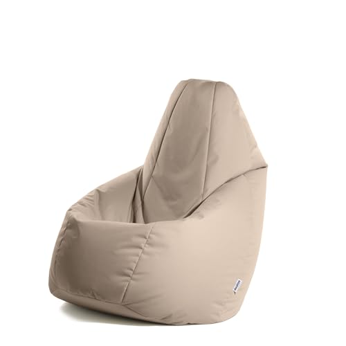 Avalon - Sitzsack Erwachsene L Jive, Bean Bag aus Reißfestem Technischem Gewebe, Ergonomischer Gaming Sitzsack mit Füllung, Komfortable Moderne Sitzsäcke, Made in Italy (80x80x125cm, Beige) von Avalon