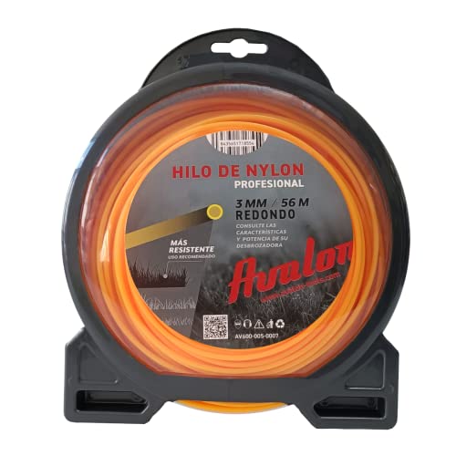 Avalon - Universal-Rundfaden aus Nylon für Motorsense und Rasenmäher (3 mm x 56 m) von Avalon