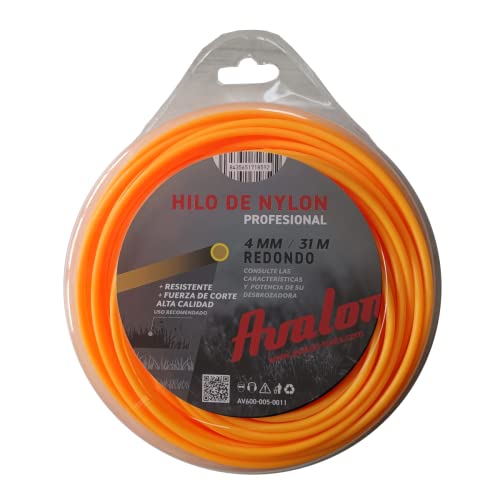 Avalon Universal-Rundfaden aus Nylon für Rasentrimmer und Rasenmäher (4 mm x 31 m) - Hohe Haltbarkeit und optimale Leistung bei Freischneideaufgaben von Avalon