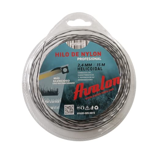 Avalon Verstärkter Nylonfaden für Rasentrimmer und Rasentrimmer, 2,4 mm x 15 m, verstärkter DualPower Unkrautfaden von Avalon