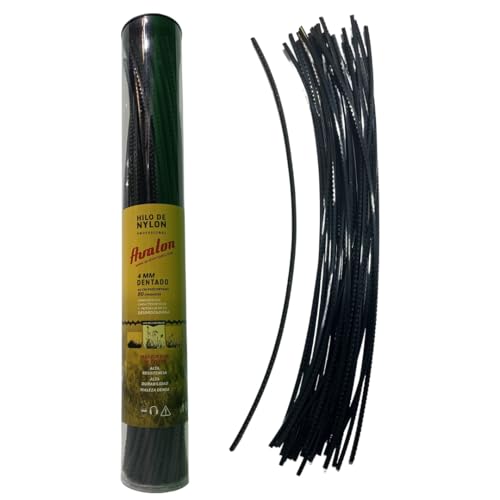 Avalon Vorgeschnittene Nylonzahnstreifen für Motorsensen und Rasenmäher (4,5 mm – 60 Stück) – kompatibel mit Mehrfadenköpfen für Freischneider und Rasenmäher von Avalon