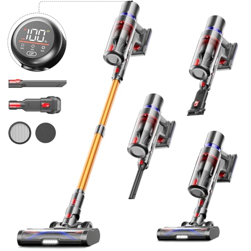 Avalsor Akku Staubsauger 45000Pa/550W/70Min, 1.5L Staubsauger Kabellos mit LED Touchscreen und mit Anti-Tangle-Bürste, Akku Staubsauger Kabellos mit 8 Schichten Filter für Hartböden/Teppich/Tierhaare Avalsor Akku Staubsauger 45000Pa/550W/70Min, 1.5L Staubsauger Kabellos mit LED Touchscreen und mit Anti-Tangle-Bürste, Akku Staubsauger Kabellos mit 8 Schichten Filter für Hartböden/Teppich/Tierhaare von Avalsor