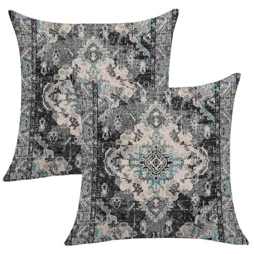 Avalune Boho Kissenbezug 40x40 Schwarz Grau Herbst Kissen Kissenbezüge Samt Kissenhüllen Landhausstil Ethno Böhmischen Blumen Sofakissen Bezug Zierkissenbezüge für Wohnzimmer Sofa Deko, 2er Set Avalune Boho Kissenbezug 40x40 Schwarz Grau Herbst Kissen Kissenbezüge Samt Kissenhüllen Landhausstil Ethno Böhmischen Blumen Sofakissen Bezug Zierkissenbezüge für Wohnzimmer Sofa Deko, 2er Set von Avalune