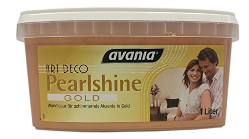 2x1 Avania ART Deco Gold Metallic Effect Farbe Seidenglänzend Gold 2 L von Avania