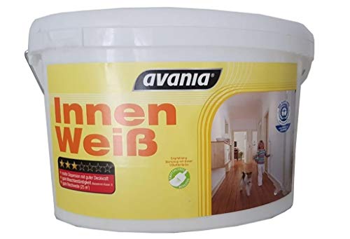 Avania Innenweiß Wandfarbe Weiß matt 10 Liter von Avania