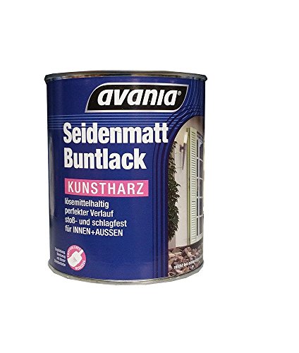 Avania Seidenmatt Buntlack/gelb / 750 ml/Kunstharzlack für Innen und Außen/Malerqualität v. Fachmann für Holz, Putz,Beton, Mauerwerk, Kunststoff,Eisen, Stahl, Metall,Zink, Aluminium, Kupfer von Avania