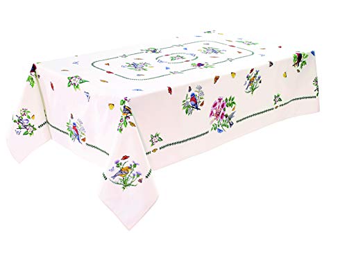 Avanti Linens - 152,4 x 304,8 cm Tischdecke, von der Natur inspirierte Heimdekoration (Botanic Birds Collection) von Avanti Linens